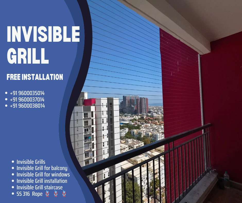  invisible grill for balcony